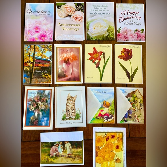 14 “Thinking of you”, “Anniversary” Cards - Picture 5 of 14